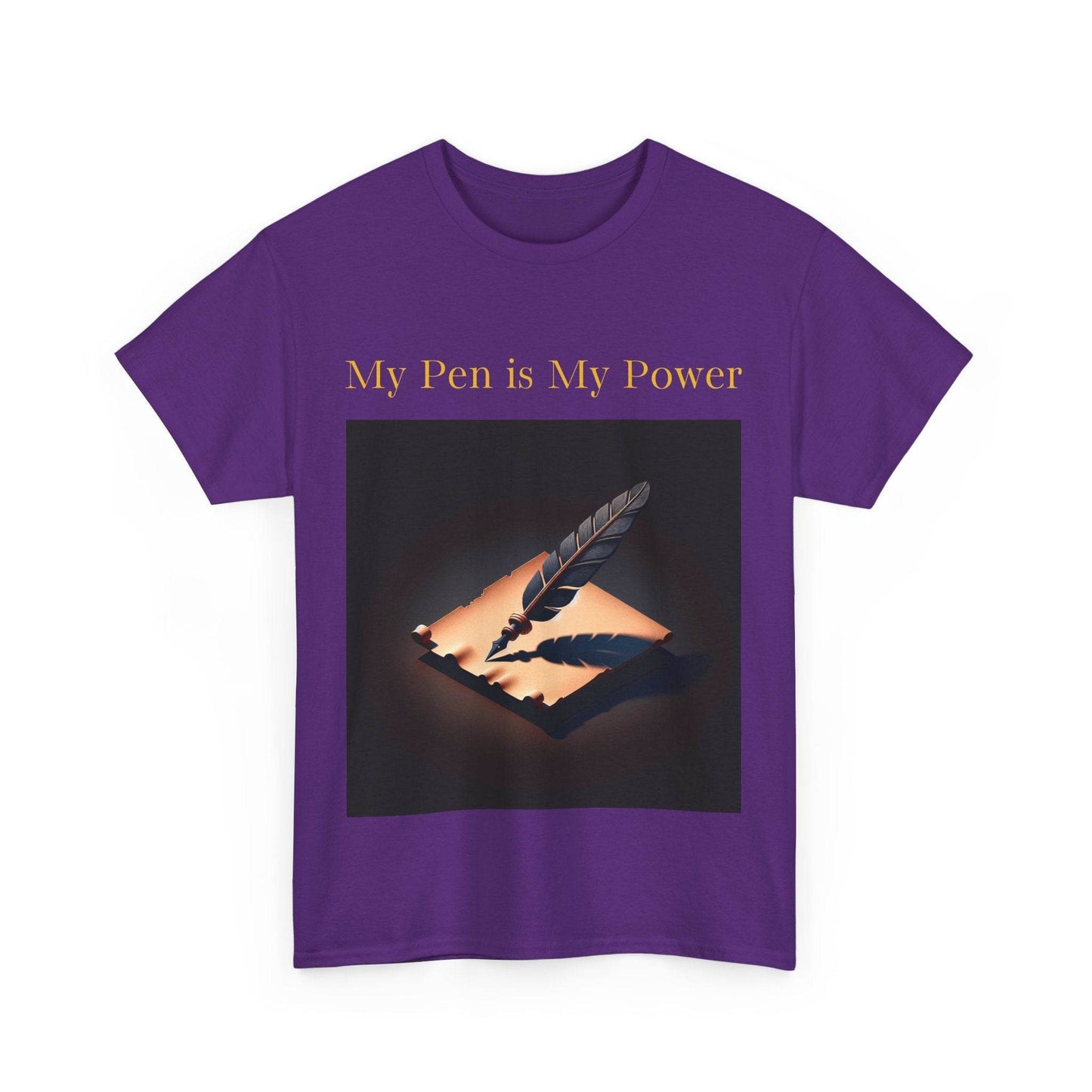 My Pen is My Power Unisex Heavy Cotton Tee - Creative Writer's Apparel - The Dreamer's Bookshop.