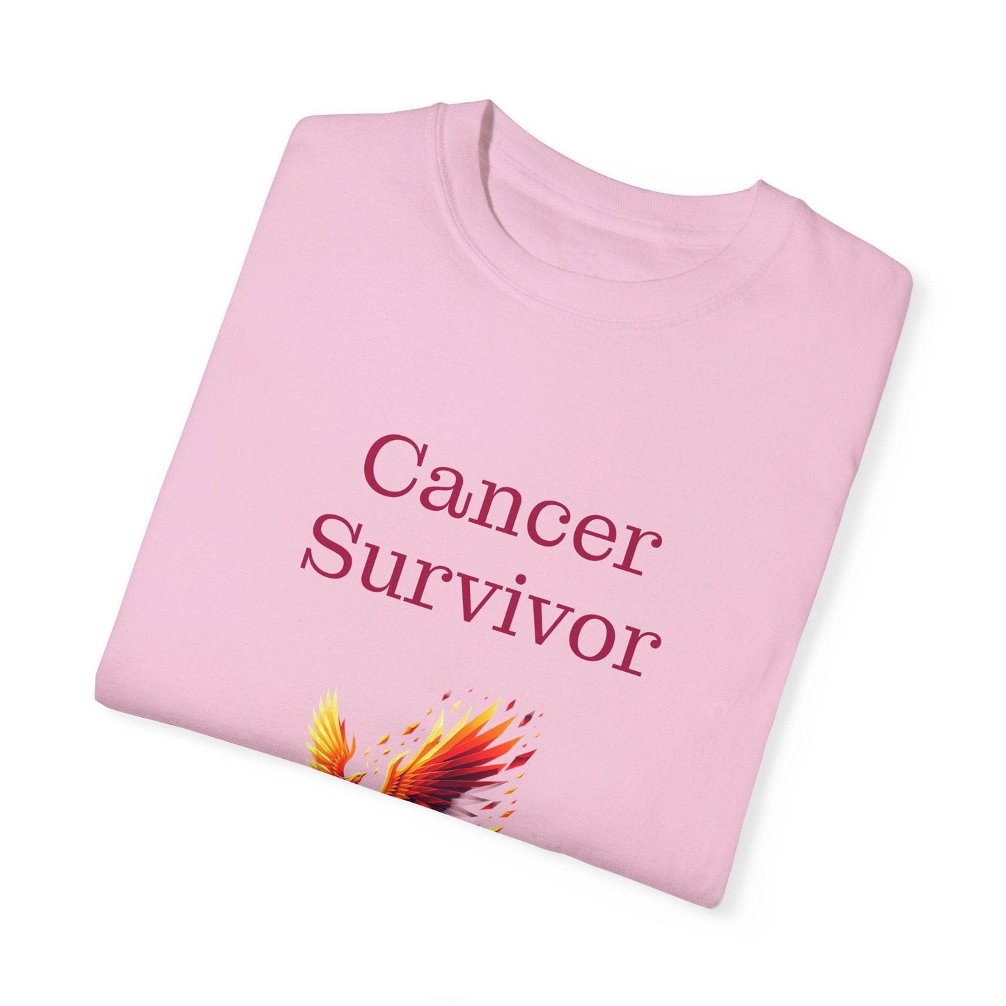 Cancer Survivor Unisex Garment-Dyed T-shirt - Inspirational Motivational Tee - The Dreamer's Bookshop.