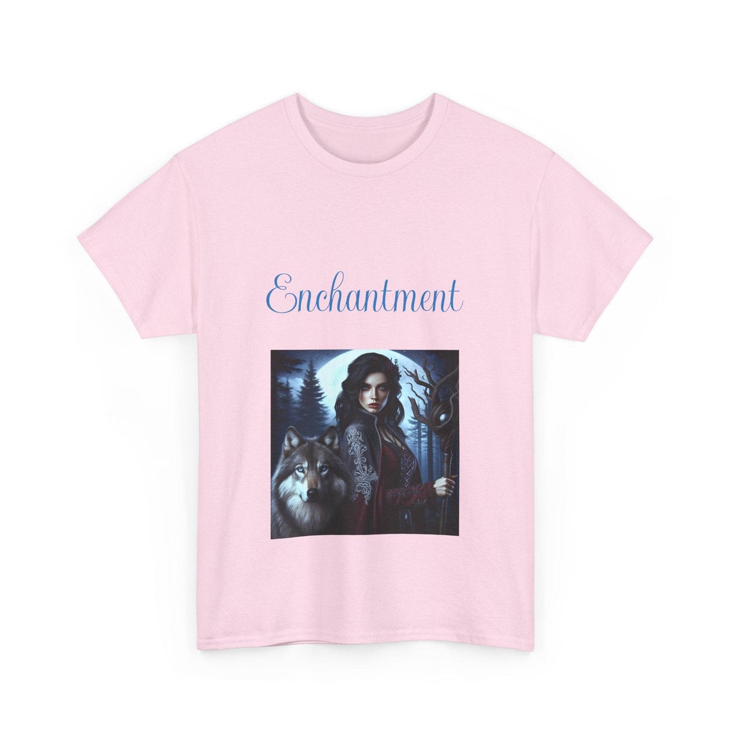 Enchanting Wolf Witch Unisex Heavy Cotton Tee - The Dreamer's Bookshop.