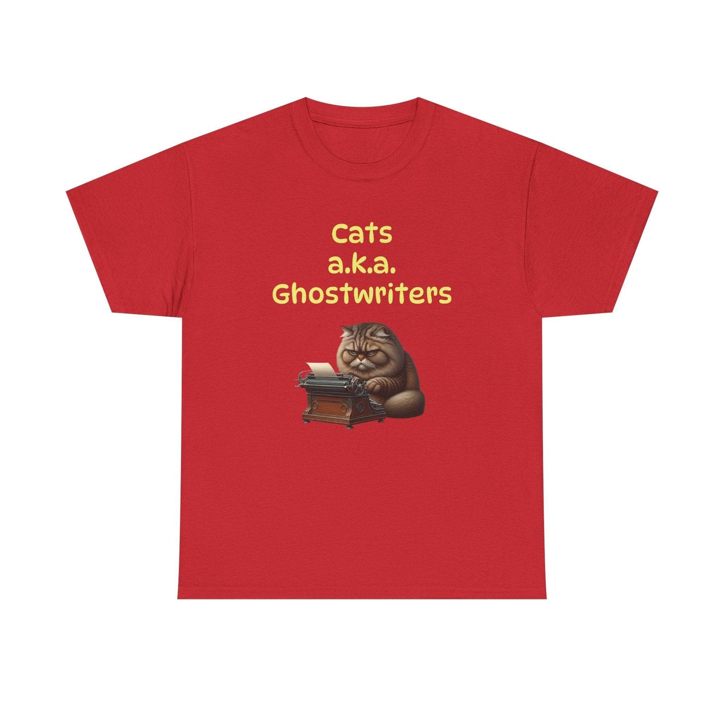 Cats Ghostwriters - A Unisex Heavy Cotton Tee - Perfect Gift for Book Lovers - The Dreamer's Bookshop.