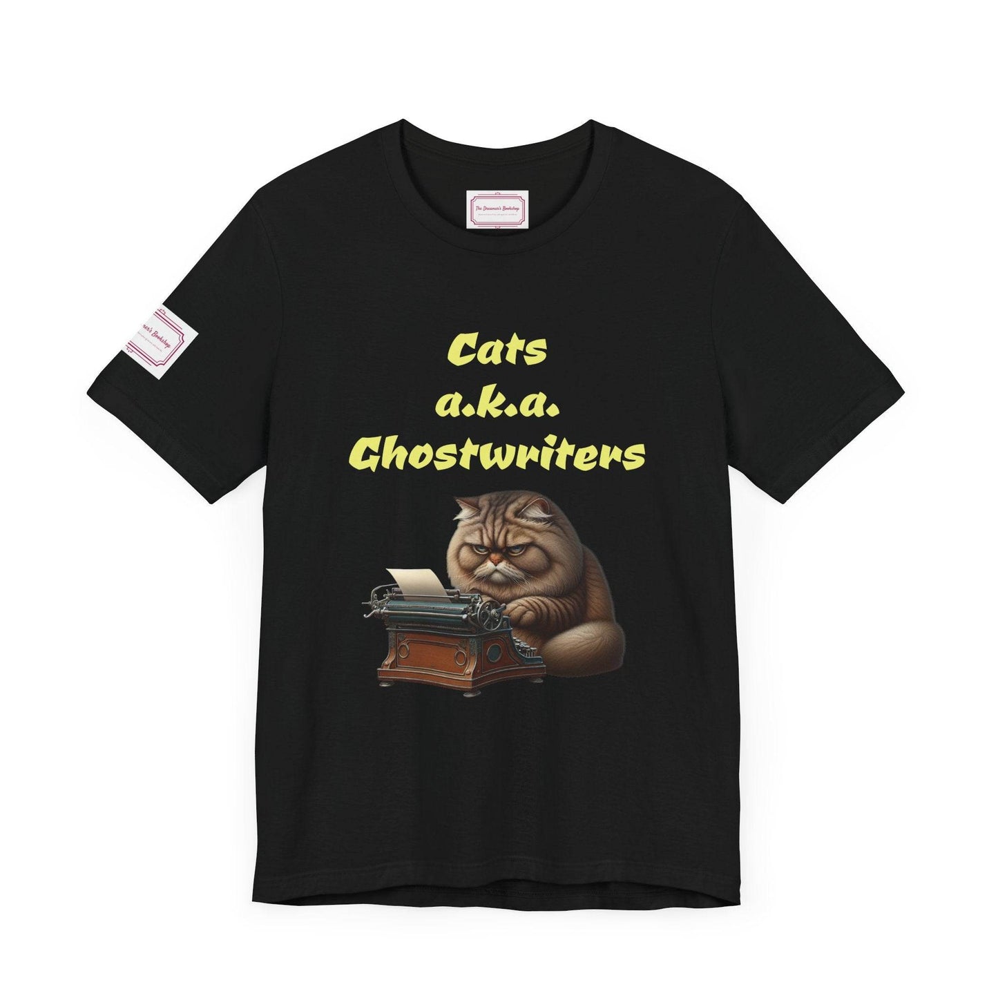 Cats Ghostwriters Tee - Fun Short Sleeve Shirt for Writers & Book Lovers - The Dreamer's Bookshop.