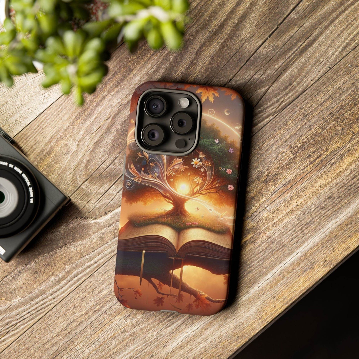 Nature-Inspired iPhone & Samsung Phone Case with Tree of Life Design - The Dreamer's Bookshop.