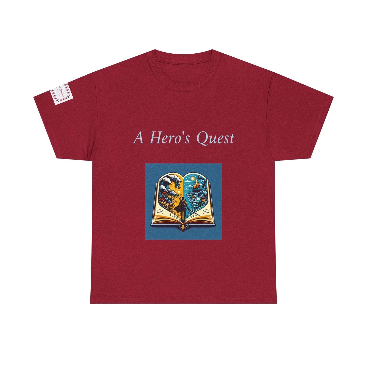 Adventure - Graphic Unisex Heavy Cotton Tee - Hero's Quest - The Dreamer's Bookshop.