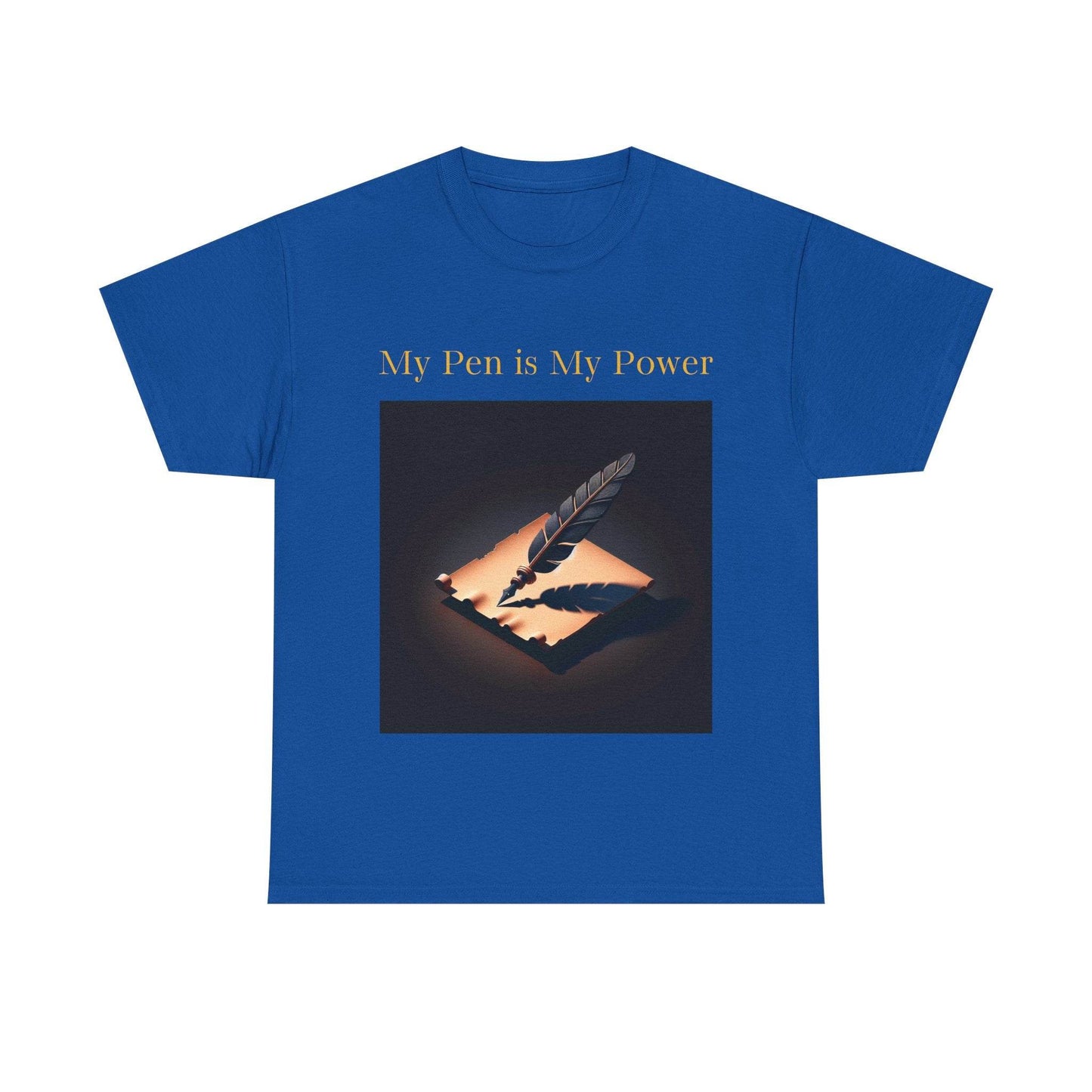 My Pen is My Power Unisex Heavy Cotton Tee - Creative Writer's Apparel - The Dreamer's Bookshop.