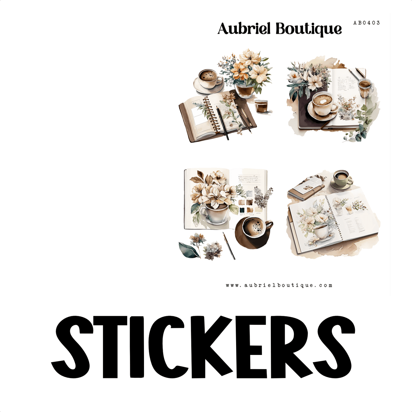 AubrielBoutique - DECO, plannerstickers — AB0403 - The Dreamer's Bookshop.