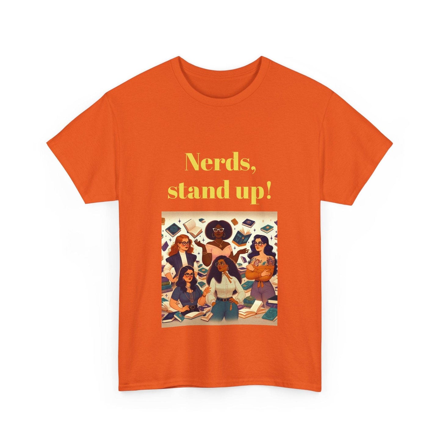 Nerds Stand Up - Unisex Heavy Cotton Tee - Book Lovers - The Dreamer's Bookshop.