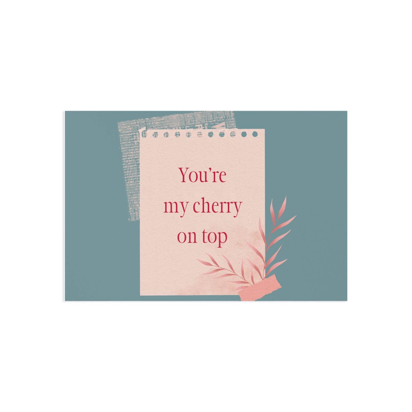 The Dreamer's Bookshop Appreciation "You my Cherry" Print Card - The Dreamer's Bookshop.