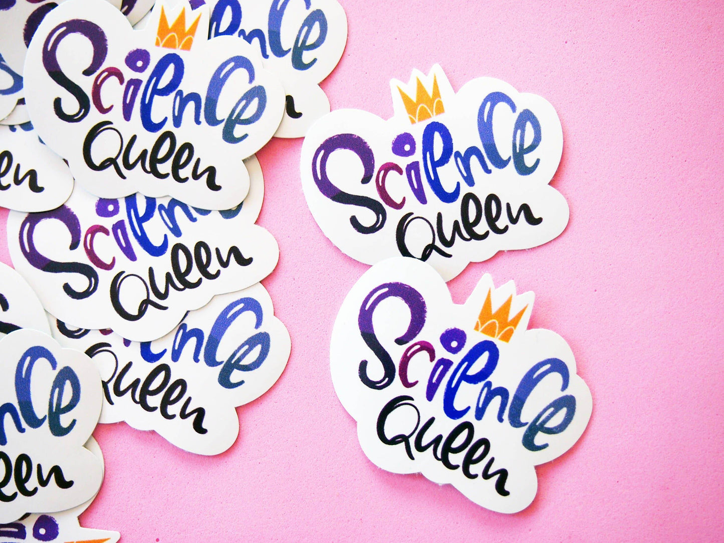 Irene Renon illustrations - Wetenschapskoningin, geschenken voor wetenschapsleraren, wetenschapsstickers, lab - The Dreamer's Bookshop.