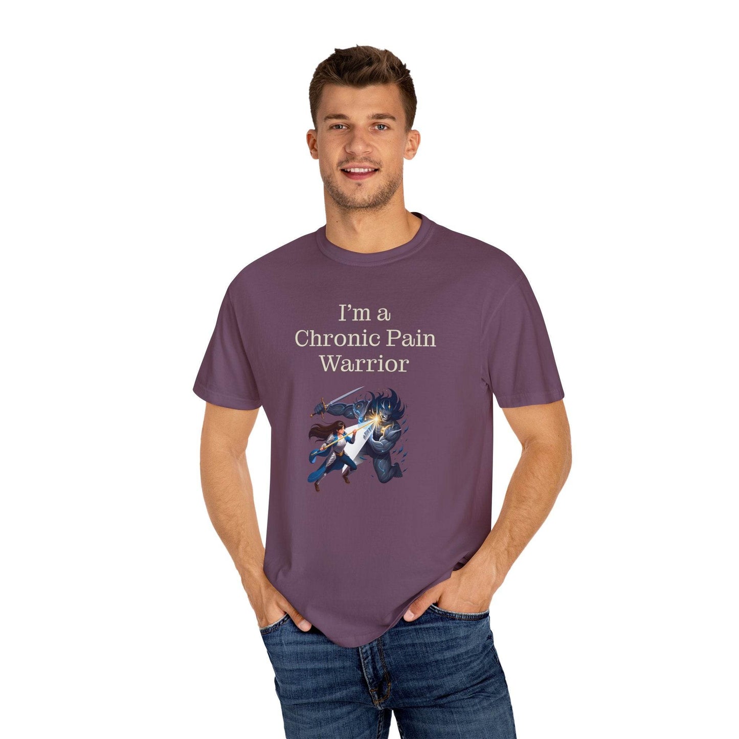 Chronic Pain Warrior Unisex T-Shirt - Empowering Tee for Healthcare Awareness - The Dreamer's Bookshop.