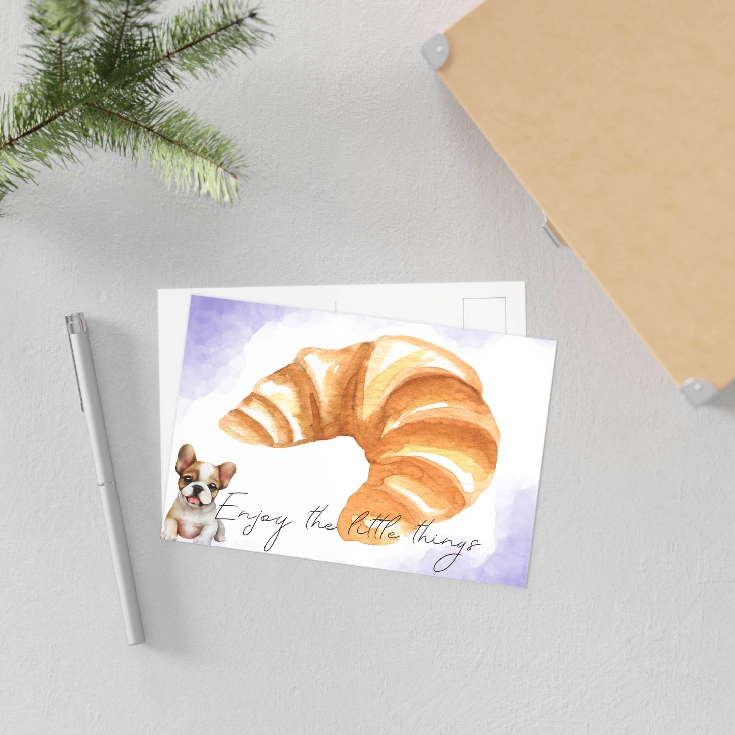 The Dreamer's Bookshop "French Croissant" Enjoy the Little Things Card - The Dreamer's Bookshop.