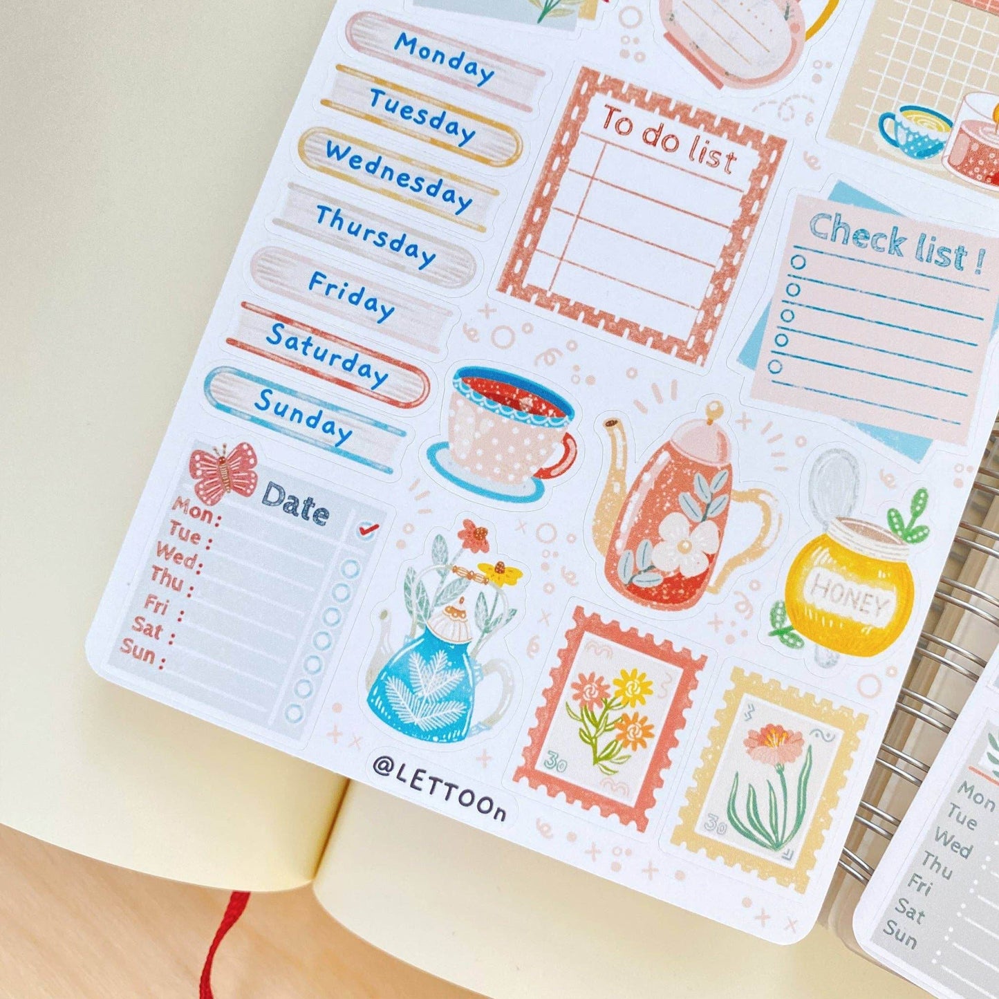LETTOOn - Stickervel - Bullet Journal Essentials - The Dreamer's Bookshop.