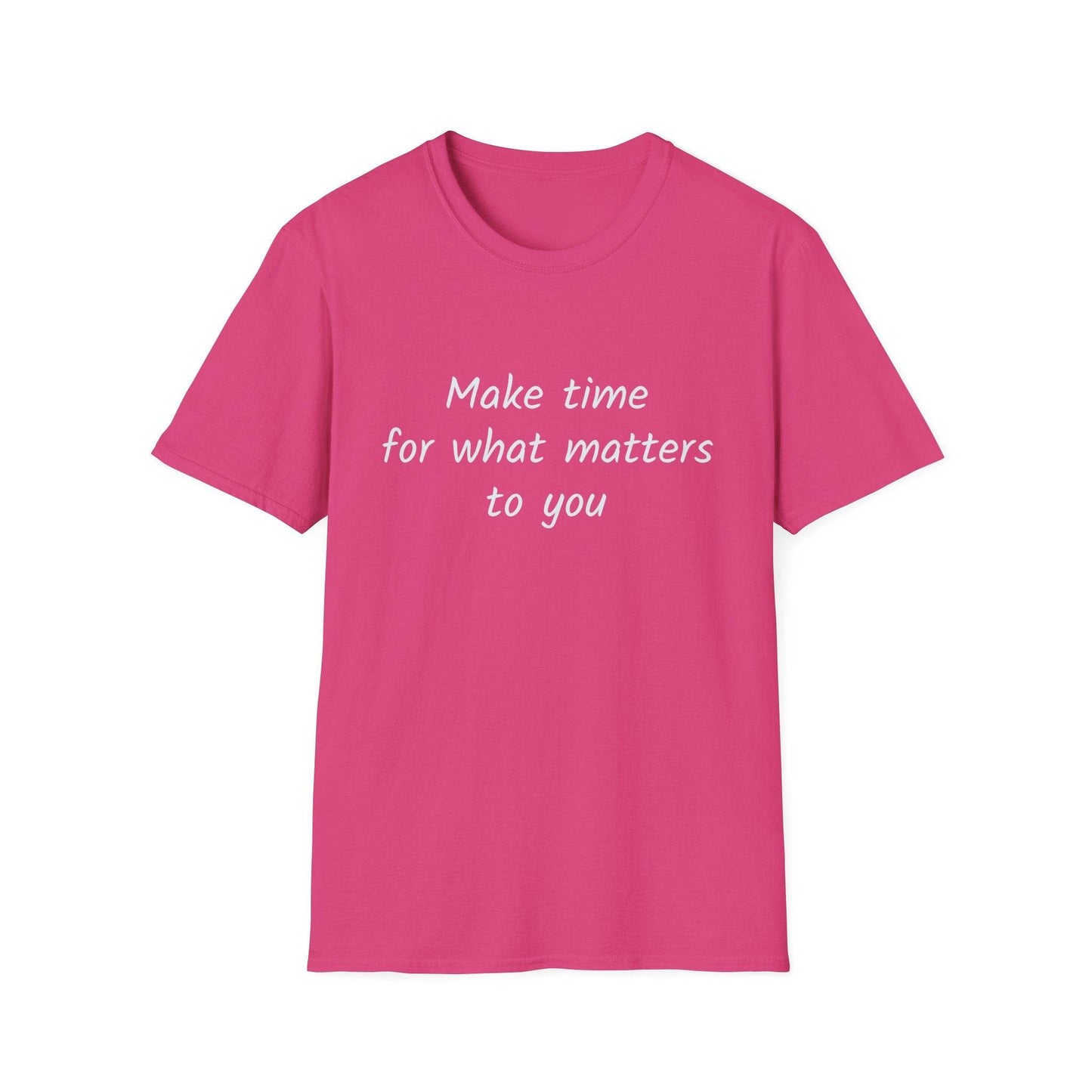 Inspirational Quote Unisex Softstyle T-Shirt - Make Time - The Dreamer's Bookshop.
