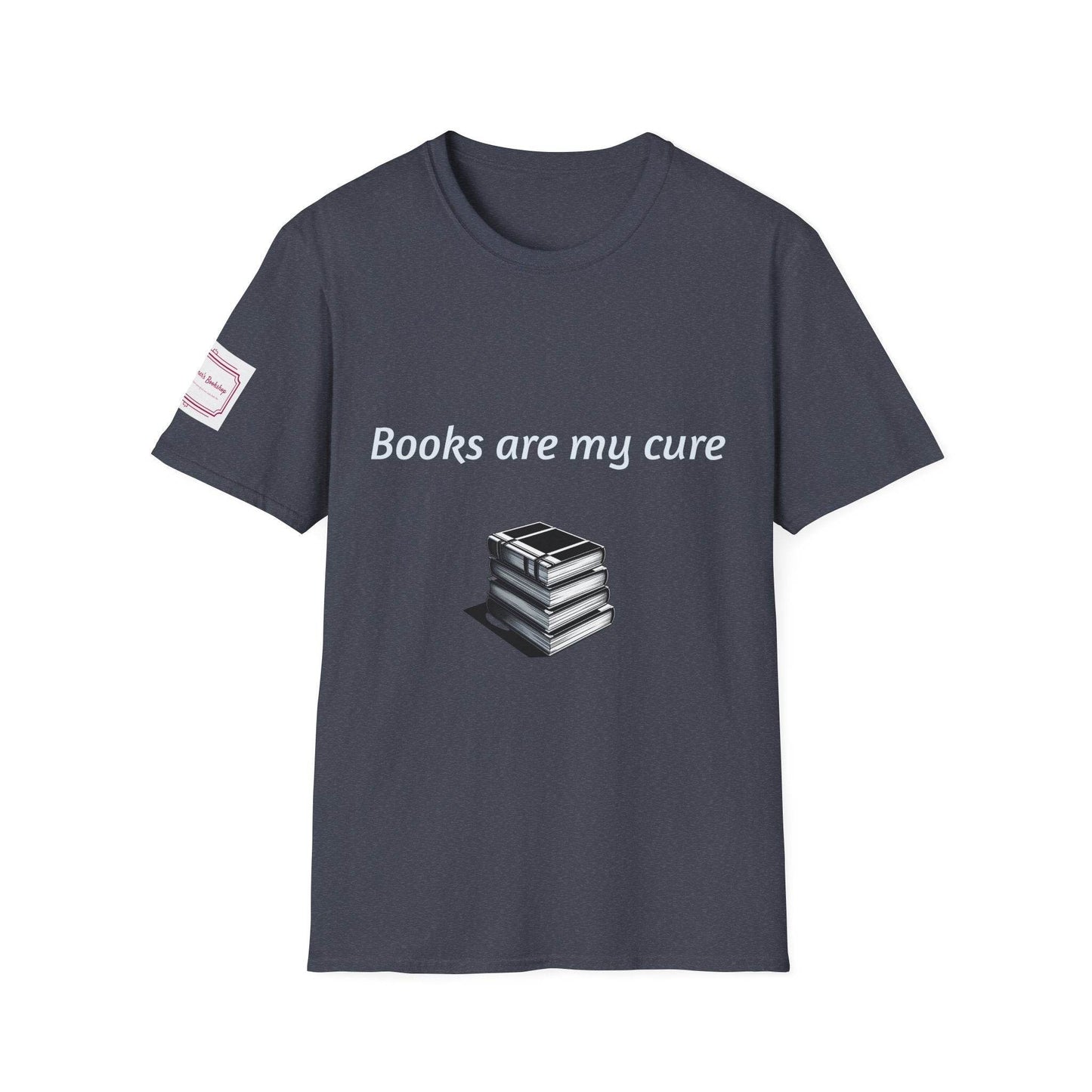 Inspirational Unisex Softstyle T-Shirt - Books are my cure - The Dreamer's Bookshop.