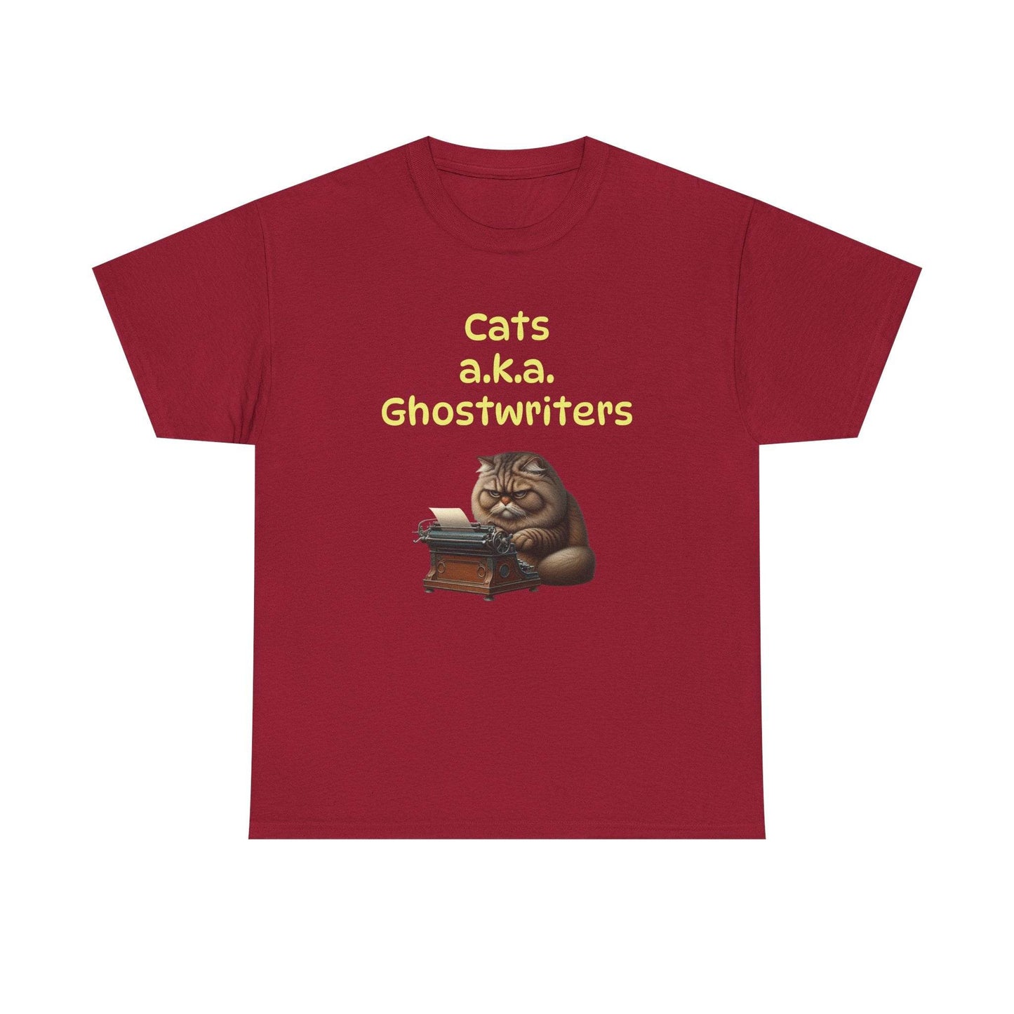 Cats Ghostwriters - A Unisex Heavy Cotton Tee - Perfect Gift for Book Lovers - The Dreamer's Bookshop.