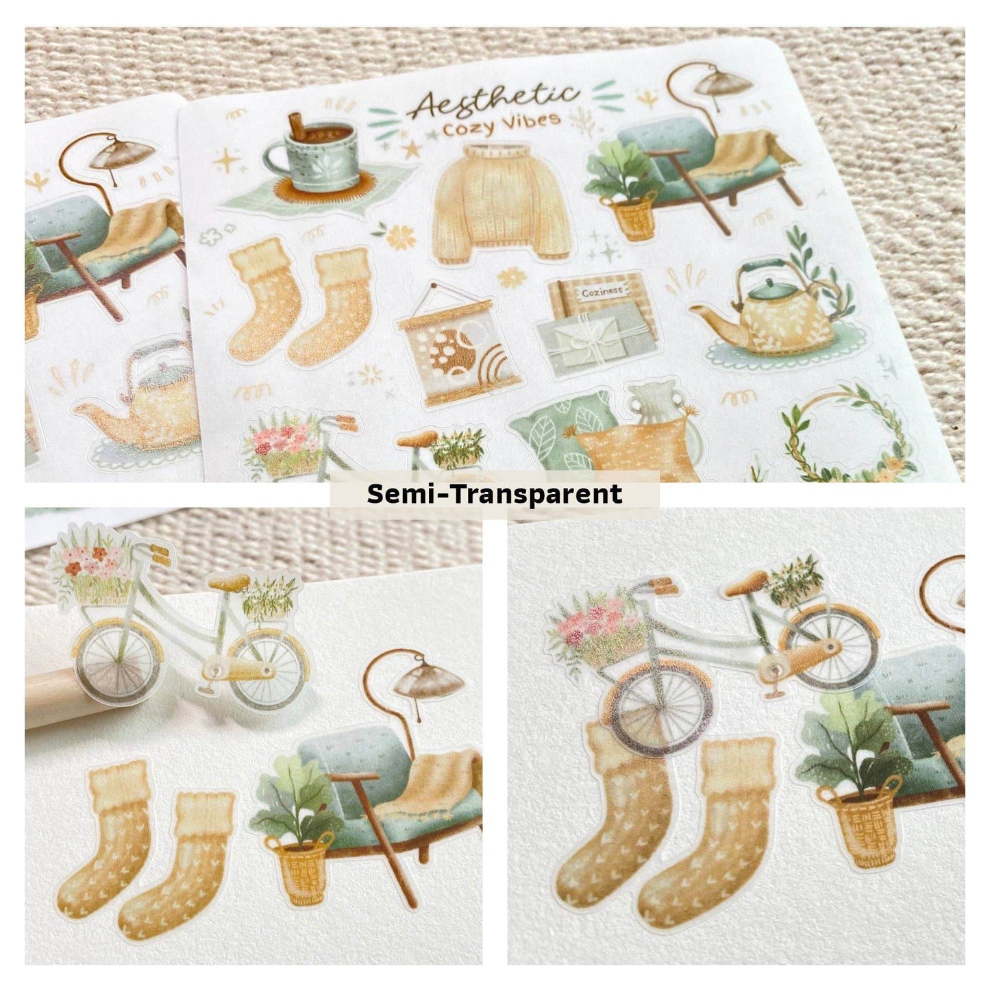 LETTOOn - Stickervel - Aesthetic Cosy Vibes - The Dreamer's Bookshop.