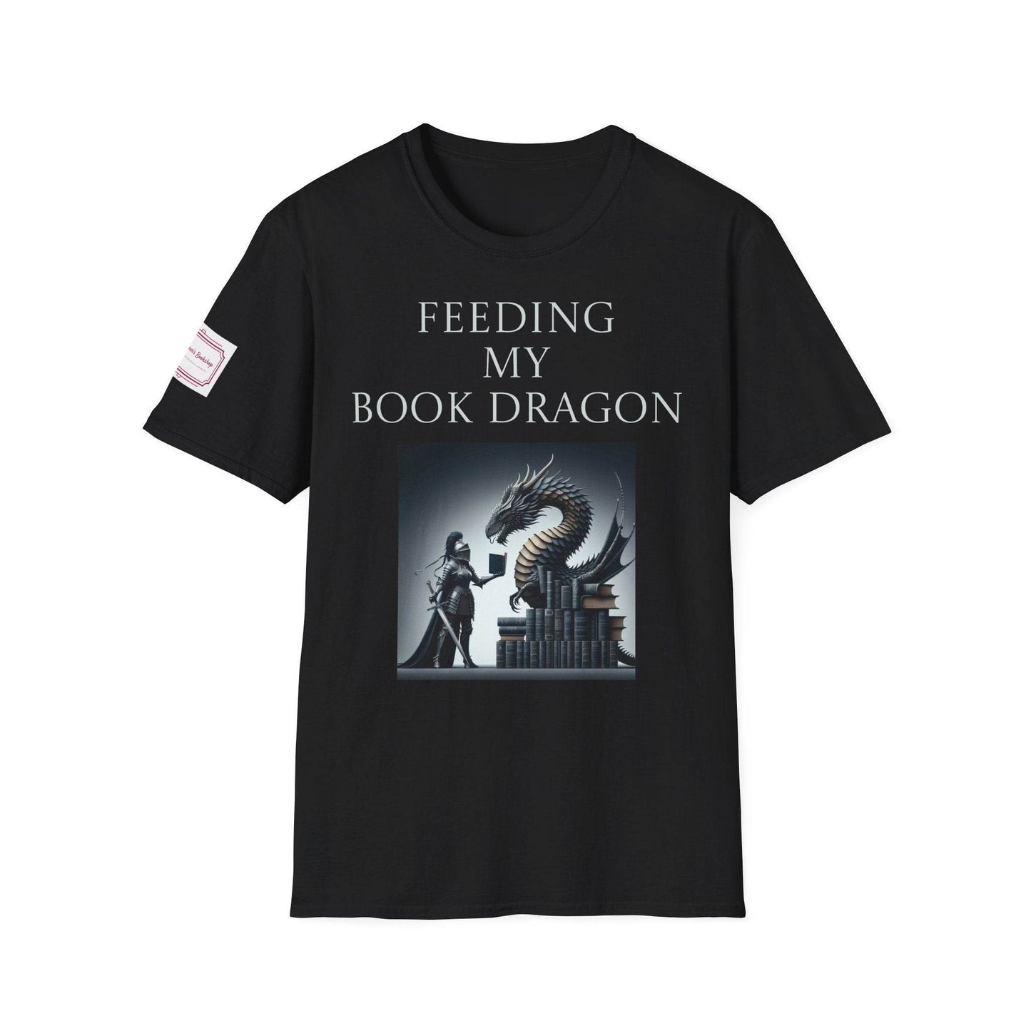 Inspirational Unisex Softstyle T-Shirt - 'Feeding' Book Lover Design - The Dreamer's Bookshop.