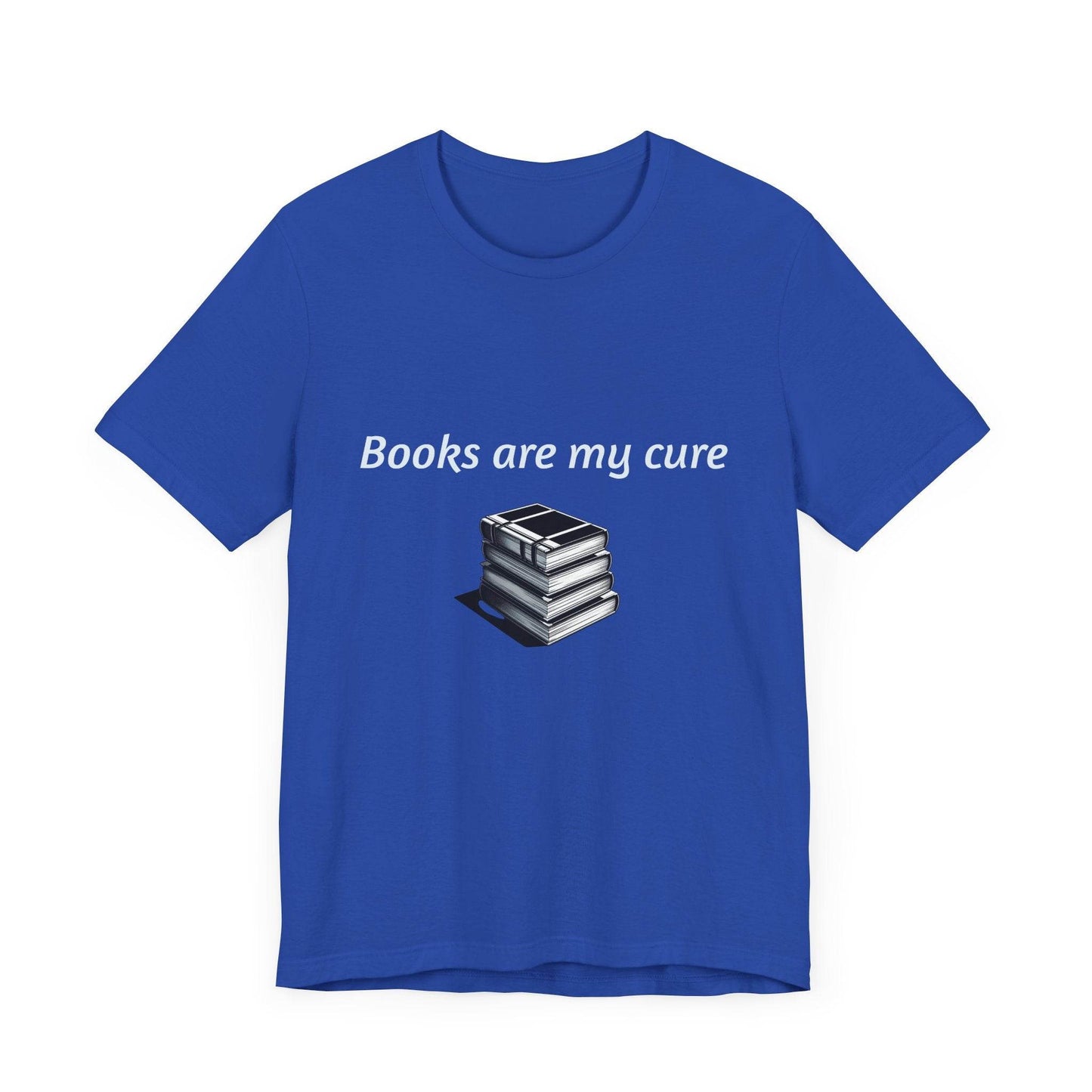 Inspirational Unisex Short Sleeve Tee - Books are my cure - The Dreamer's Bookshop.