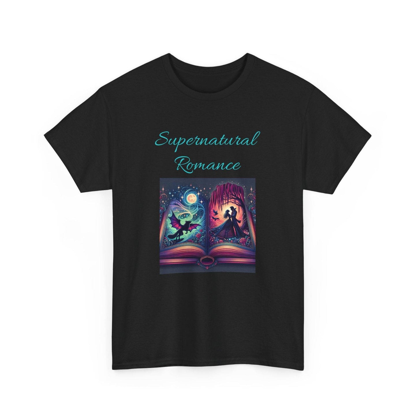 Fiction - Graphic Tee - Unisex Heavy Cotton T-Shirt - Supernatural Romance - The Dreamer's Bookshop.