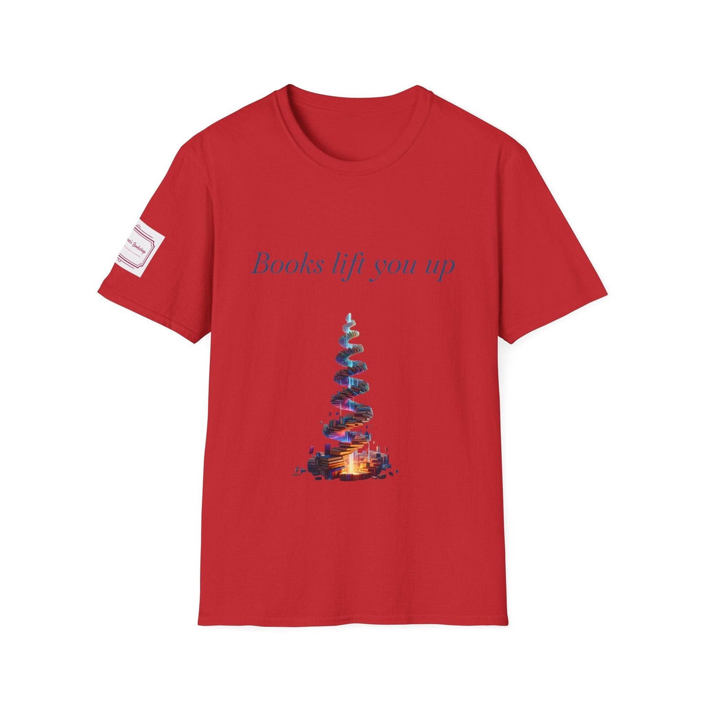 Inspirational Unisex T-Shirt - Books Lift You Up - The Dreamer's Bookshop.