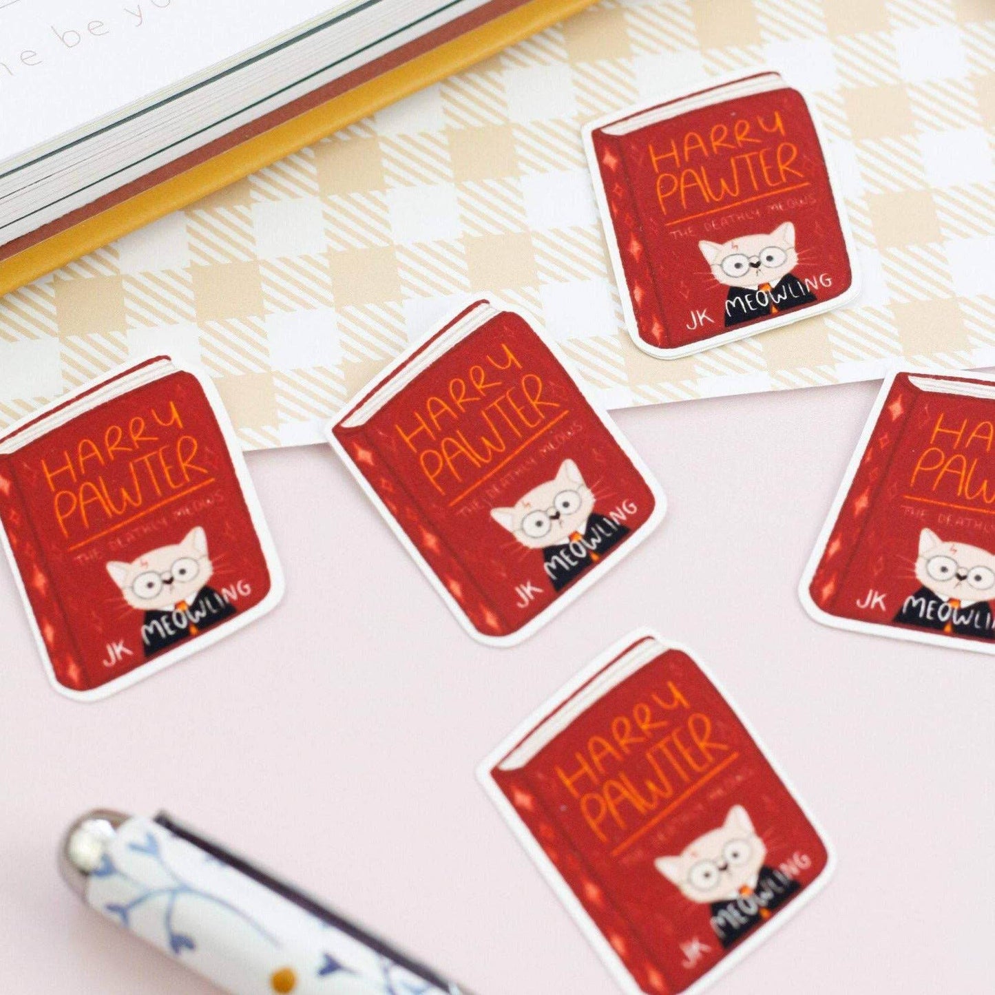 My Sweet Paper Card - Harry Pawter - Kattenboeksticker - The Dreamer's Bookshop.