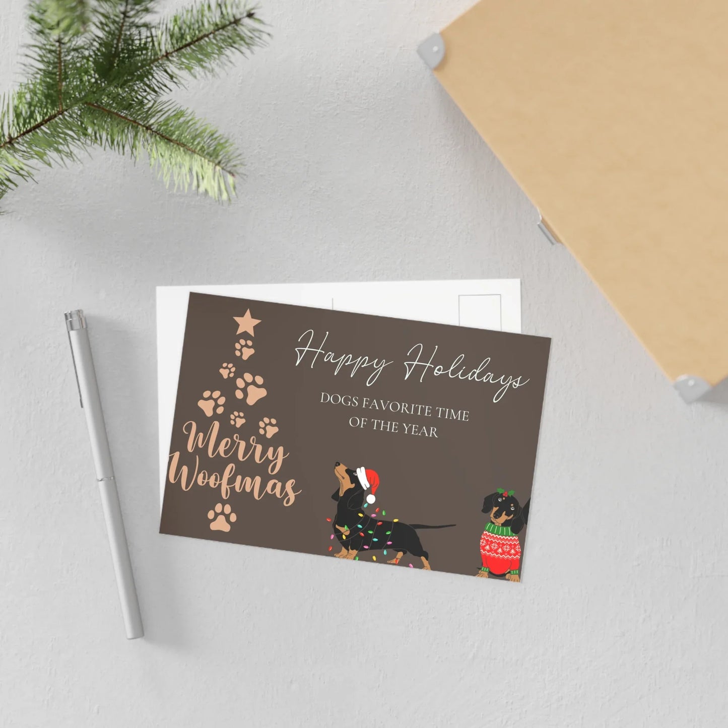 The Dreamer's Bookshop "Dogs XMas" Cute Christmas Card - The Dreamer's Bookshop.