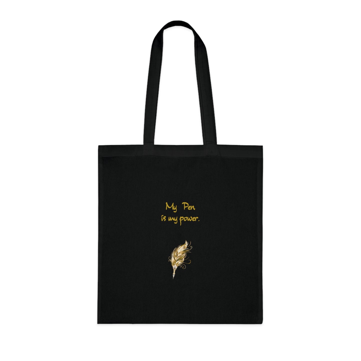 Inspirational Cotton Tote Bag - "My Pen is My Power" - The Dreamer's Bookshop.