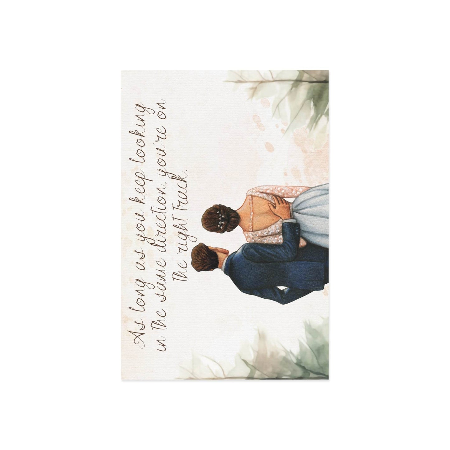 The Dreamer's Bookshop Cute "Right Track" Wedding Card - The Dreamer's Bookshop.