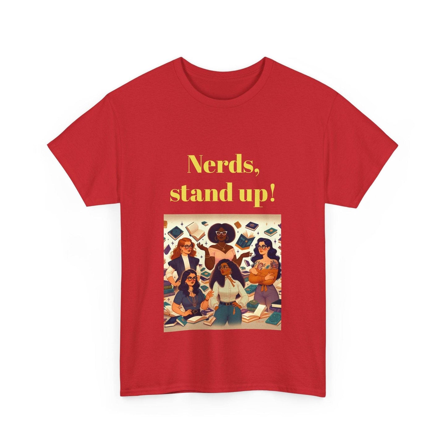 Nerds Stand Up - Unisex Heavy Cotton Tee - Book Lovers - The Dreamer's Bookshop.