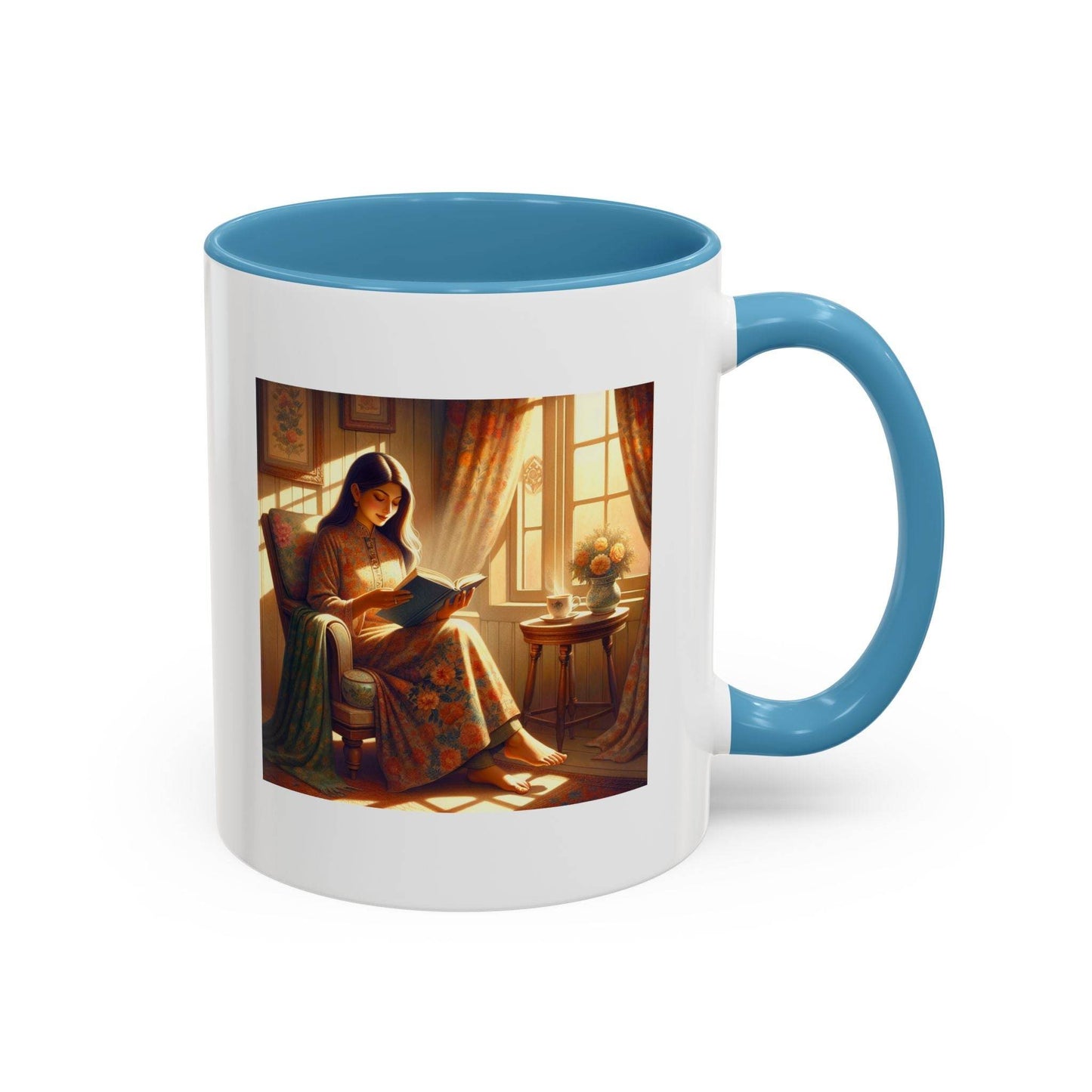 Cozy Reading Accent Coffee Mug - 11 oz - Perfect for Book Lovers - The Dreamer's Bookshop.