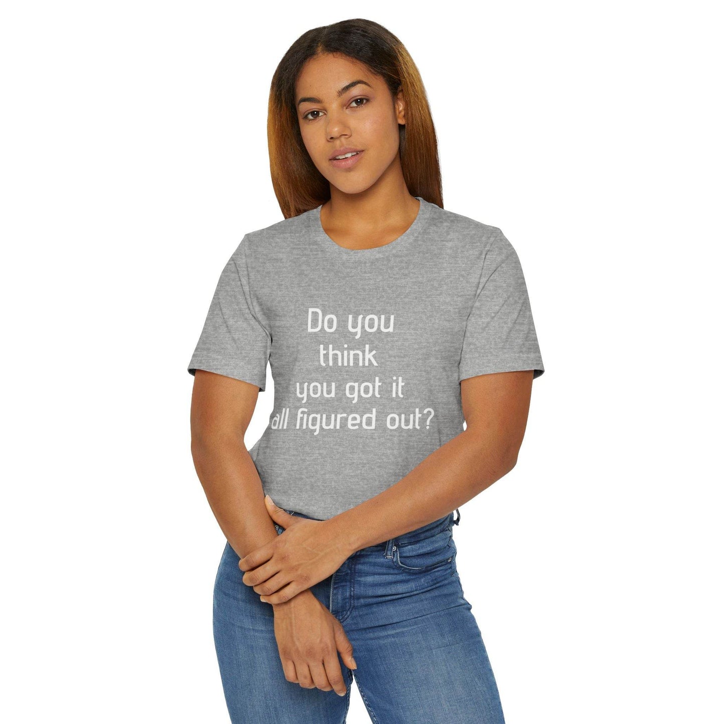 Inspirational Unisex Jersey T-Shirt - Think Again Vibe - The Dreamer's Bookshop.