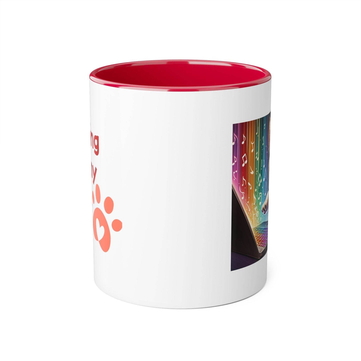 Funny Dog Writer Accent Mug - 11oz Coffee Cup for Book Lovers - The Dreamer's Bookshop.