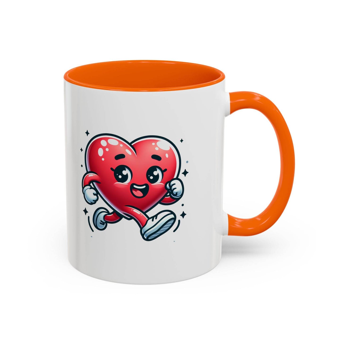 Playful Heart Running Coffee Mug - Cute Gift for Positive Thinkers - The Dreamer's Bookshop.