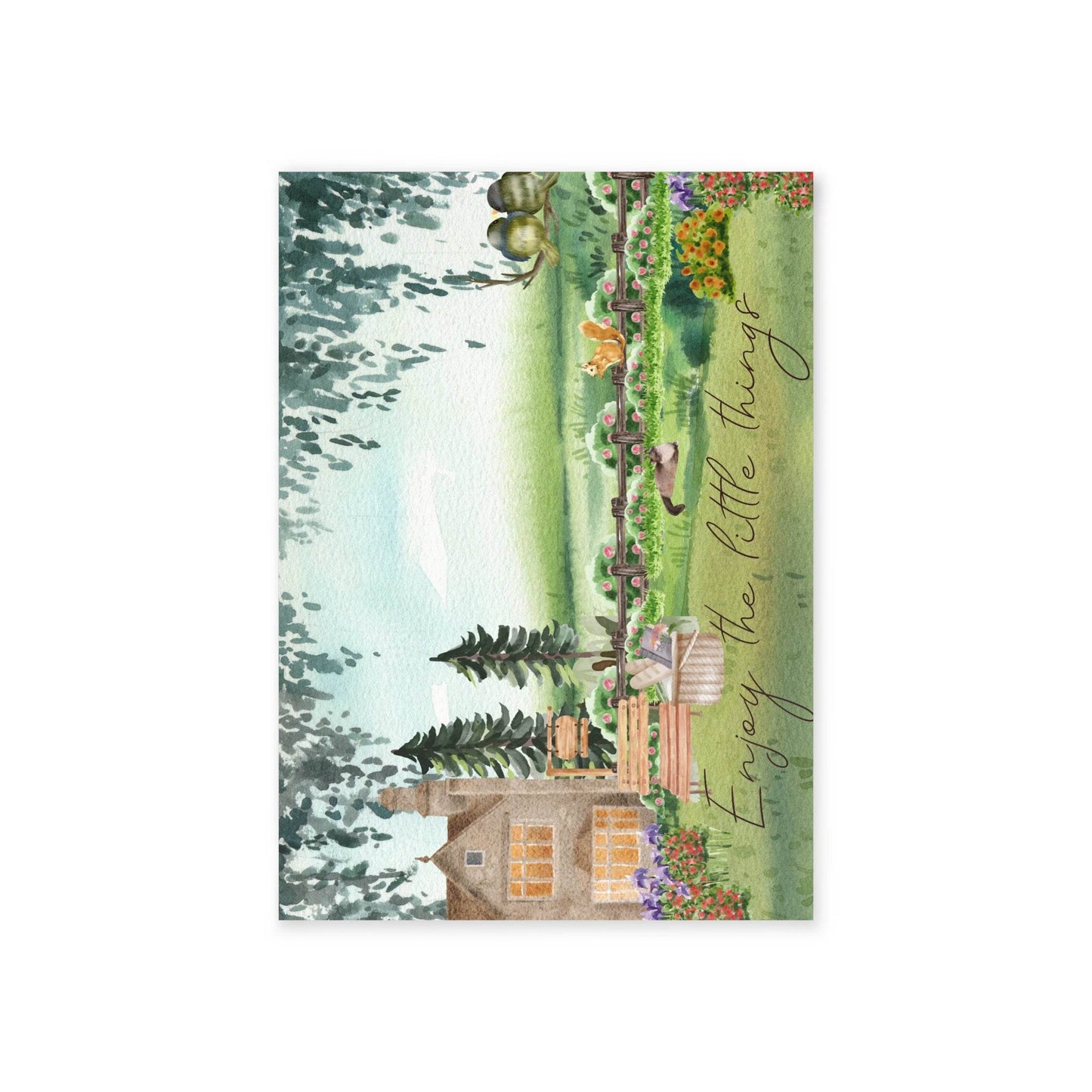 The Dreamer's Bookshop "Cottage" Enjoy the Little Things Card - The Dreamer's Bookshop.