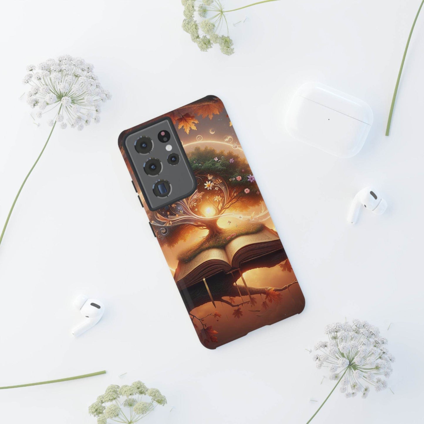 Nature-Inspired iPhone & Samsung Phone Case with Tree of Life Design - The Dreamer's Bookshop.