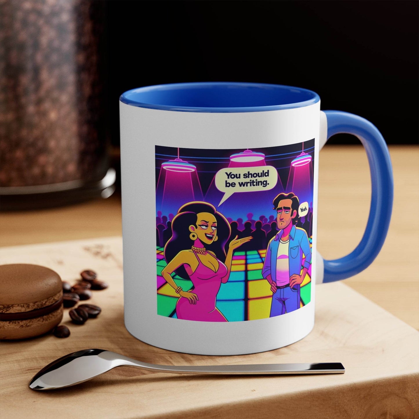 You should be writing Mug - 11oz Fun Coffee Cup for Happy Vibes - The Dreamer's Bookshop.