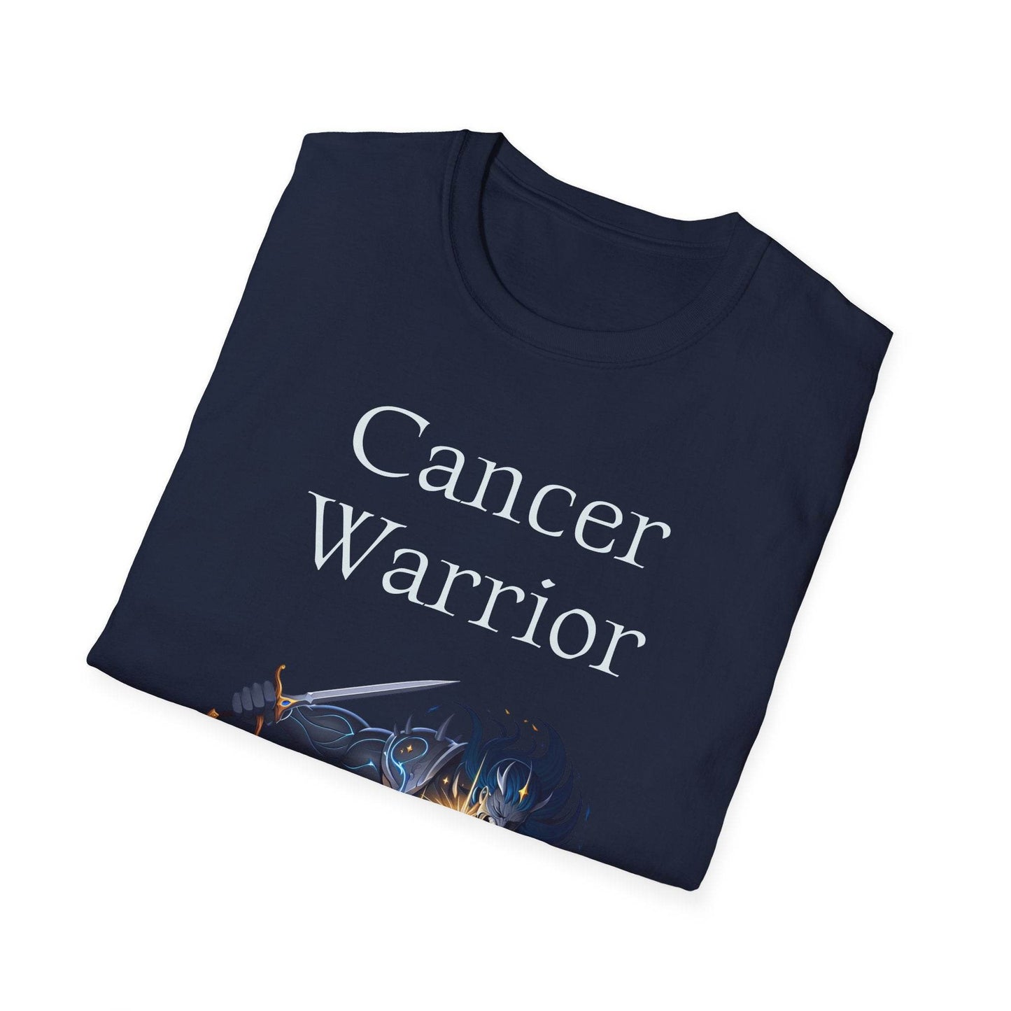 Cancer Warrior Unisex Softstyle T-Shirt - Empowering Graphic Tee for Women's Health Awarenes - The Dreamer's Bookshop.