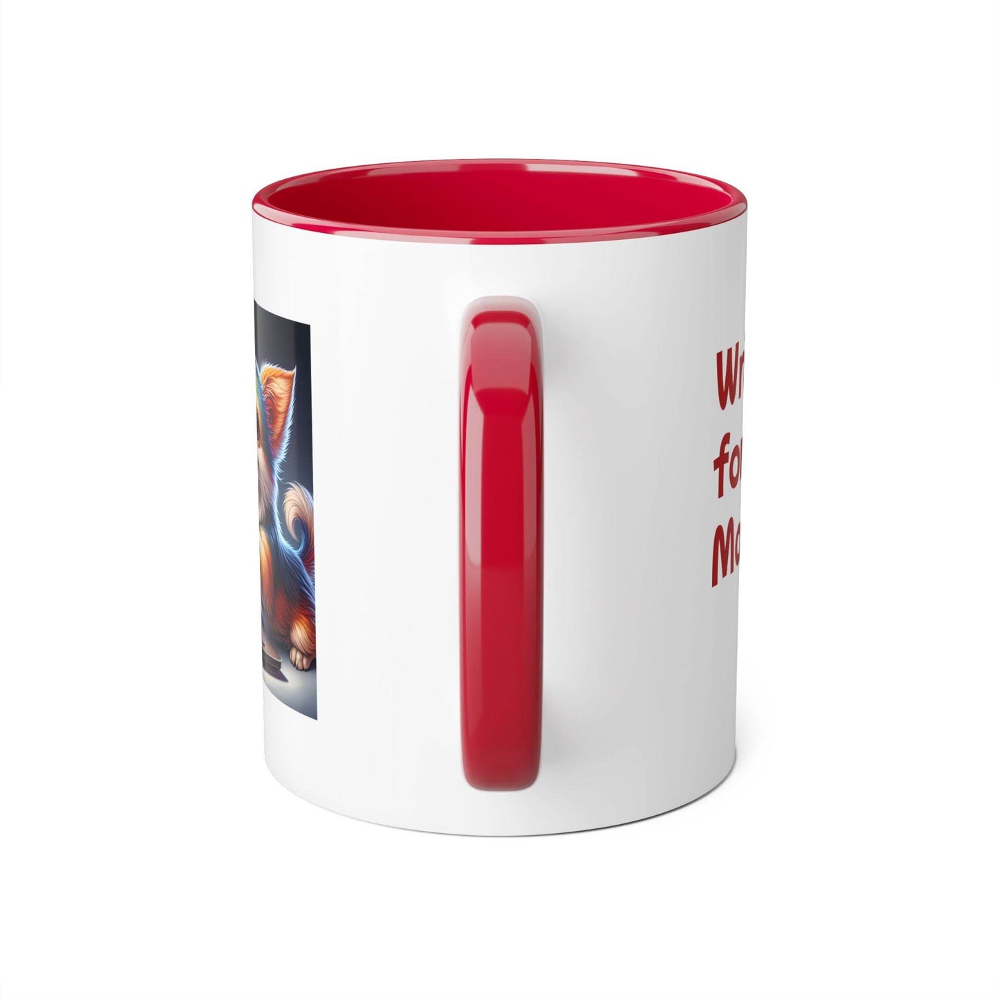 Funny Dog Writer Accent Mug - 11oz Coffee Cup for Book Lovers - The Dreamer's Bookshop.