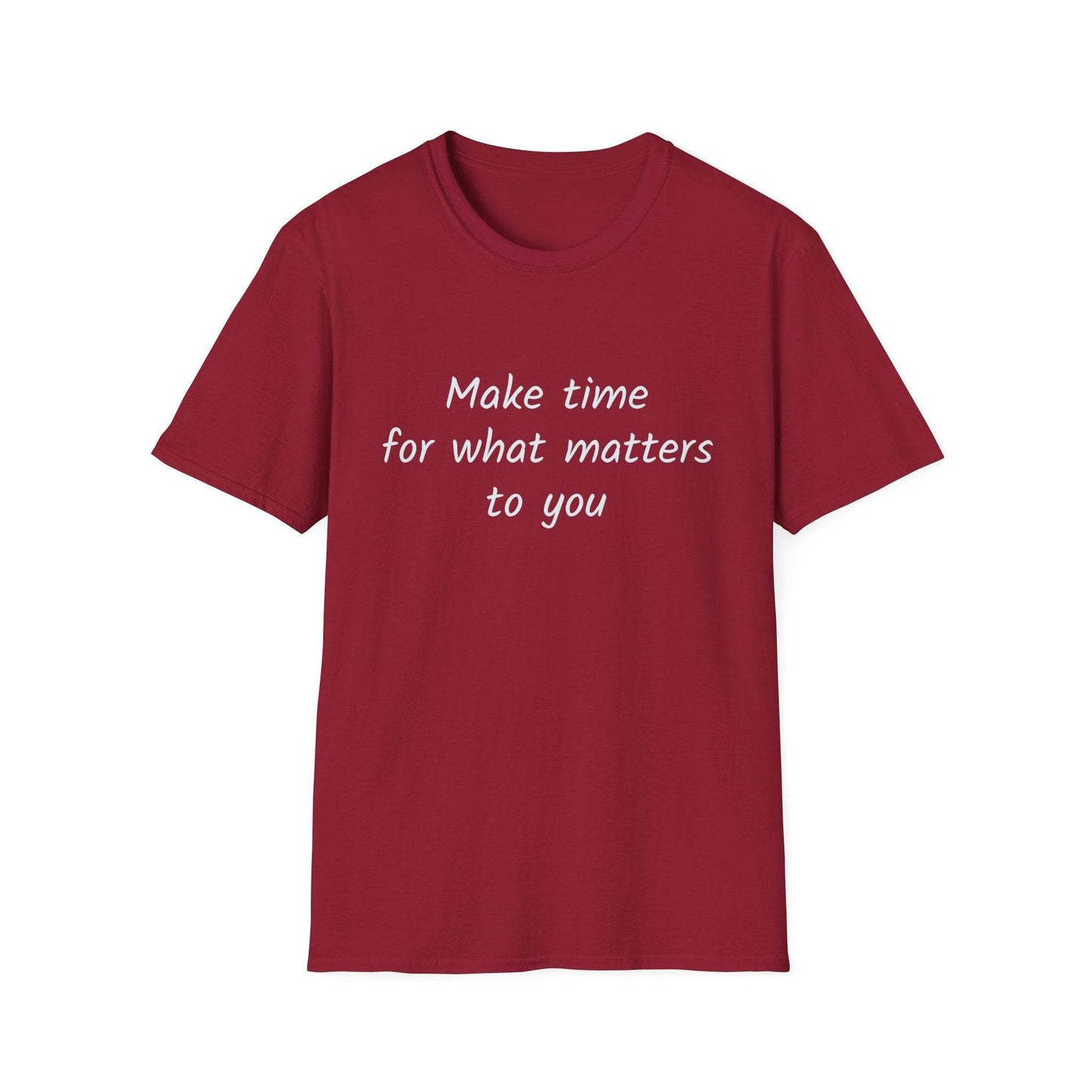 Inspirational Quote Unisex Softstyle T-Shirt - Make Time - The Dreamer's Bookshop.