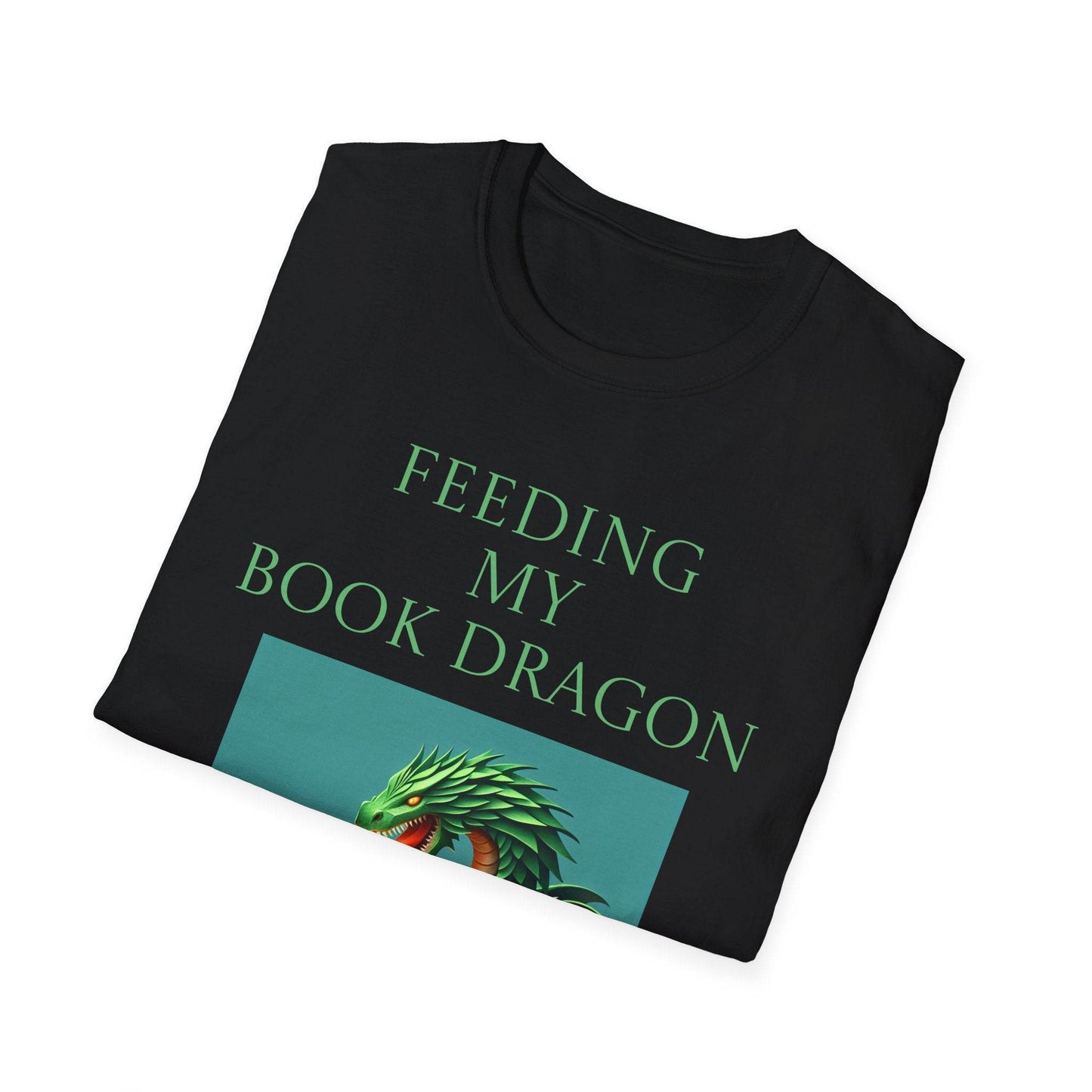 Unisex Softstyle T-Shirt - 'Book Dragon' - The Dreamer's Bookshop.