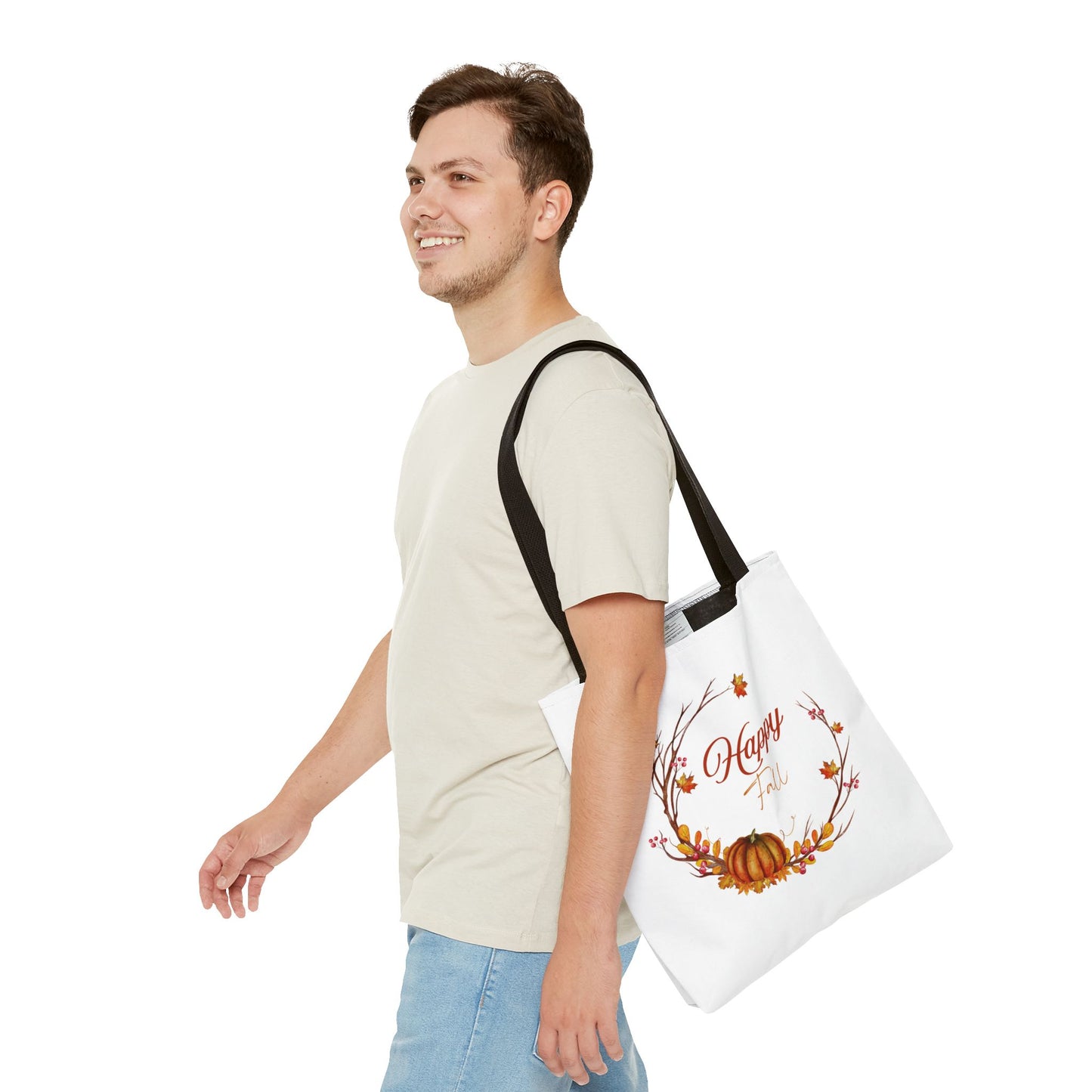 Happy Fall Tote Bag - Cozy Autumn Design