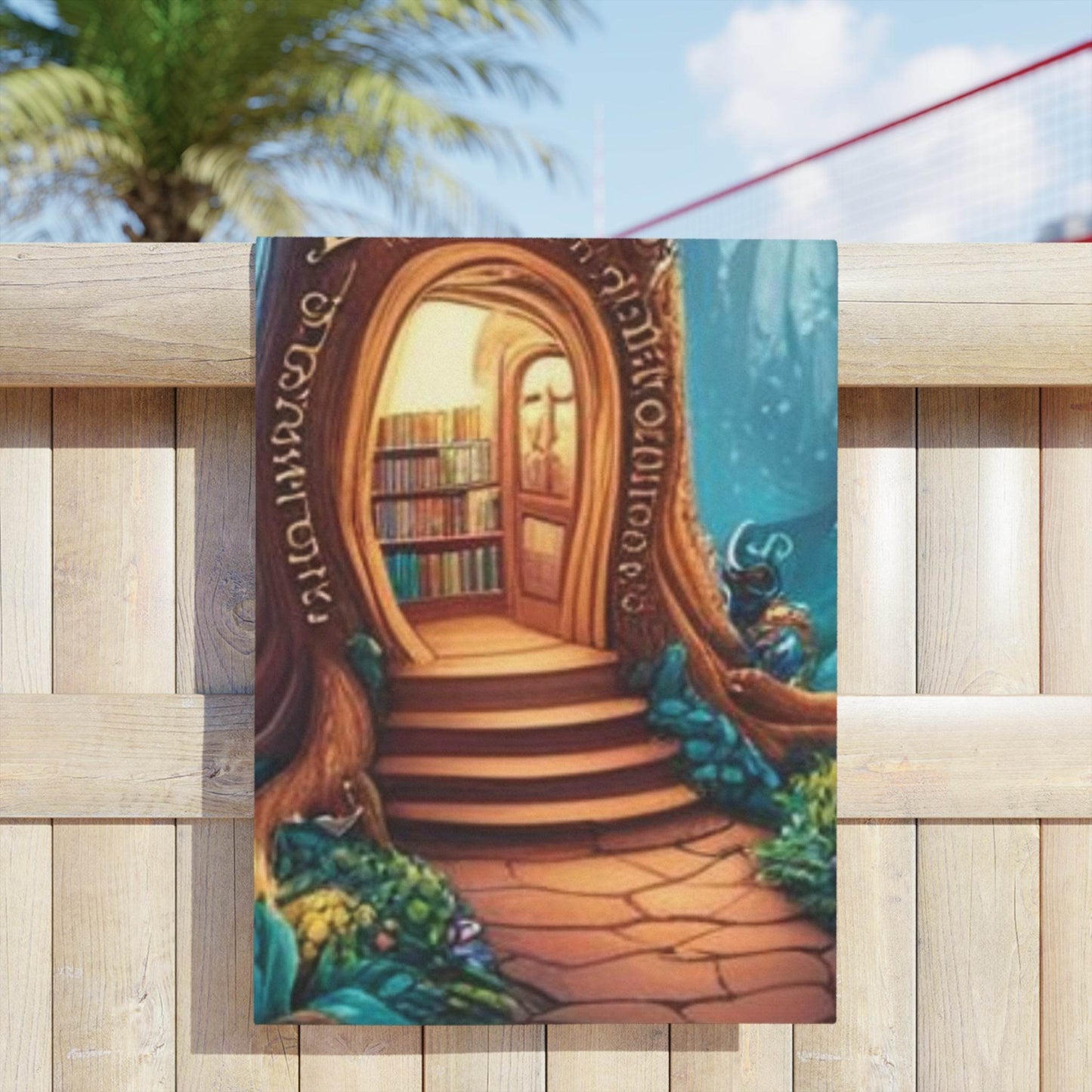 Dreamer's Bookshop Beach Towel - Cozy Literary Escape for Sun Lovers - The Dreamer's Bookshop.