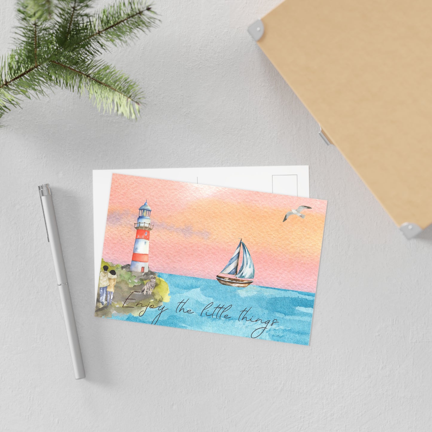 The Dreamer's Bookshop "Lighthouse" Enjoy the little things Card