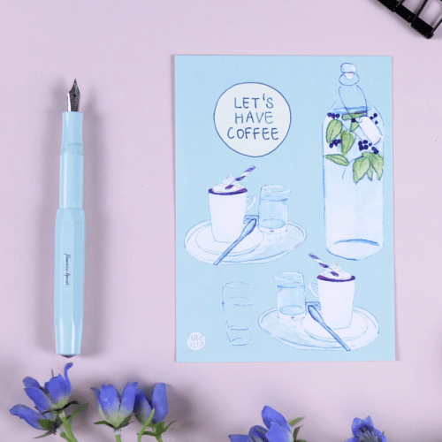 Wonder Of Today - Let's Have Coffee Postcard - The Dreamer's Bookshop.