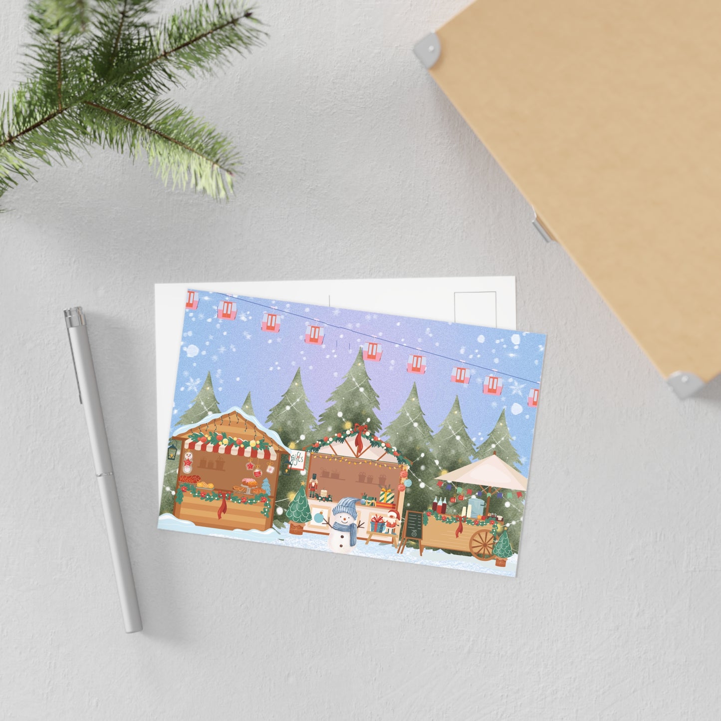 The Dreamer's Bookshop "Winter Market" Christmas Card