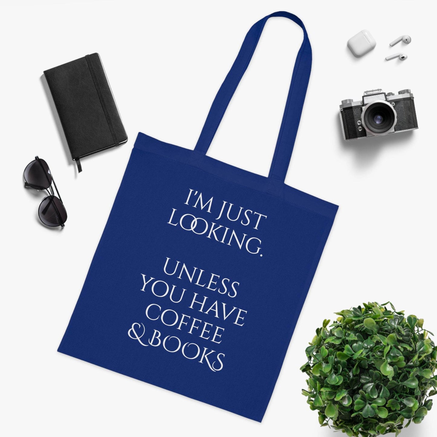 Coffee & Books Cotton Tote - Perfect for Book Lovers - The Dreamer's Bookshop.