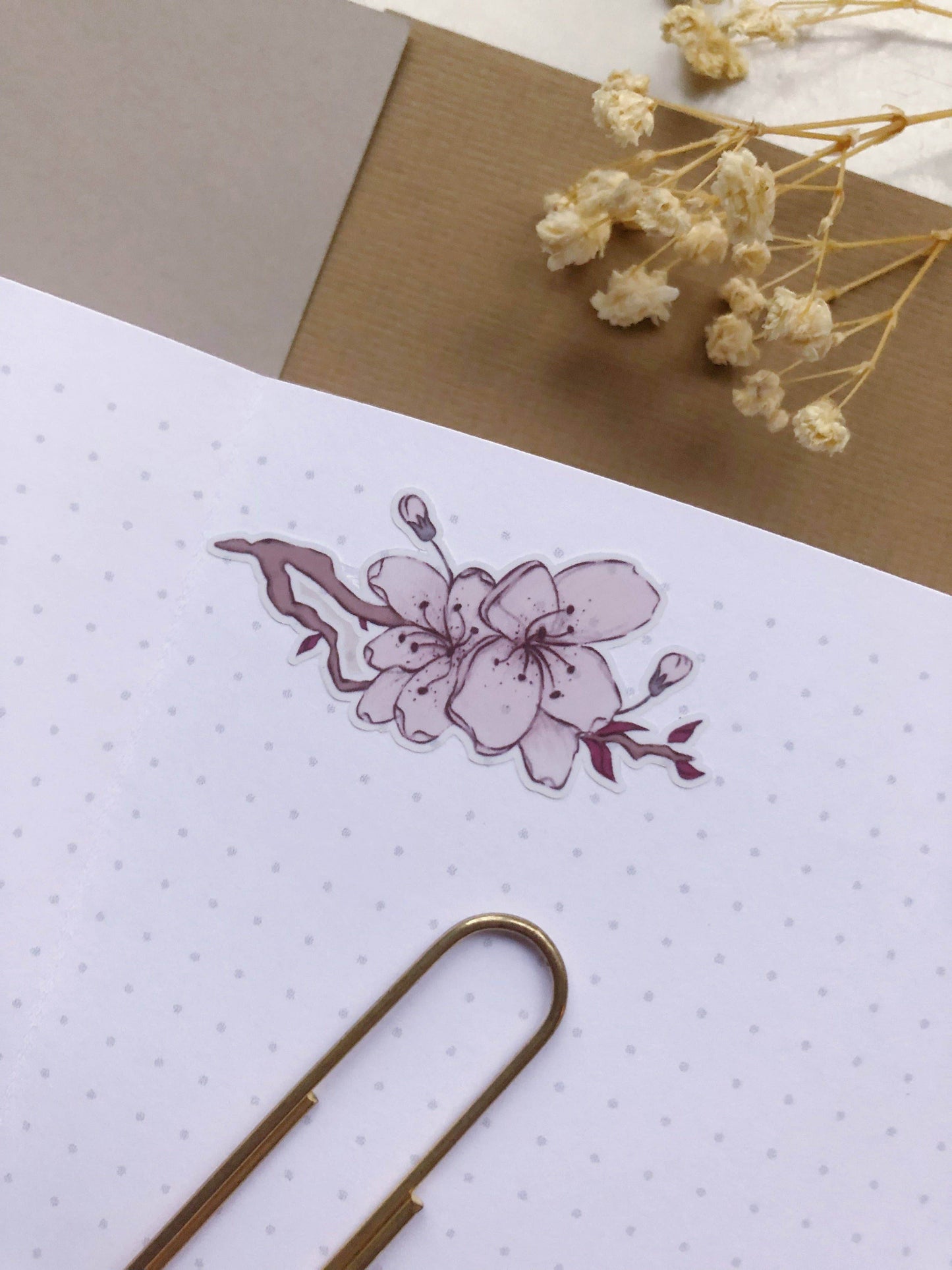 T's Stationery - „PET-stickers met kersenbloesem” - The Dreamer's Bookshop.