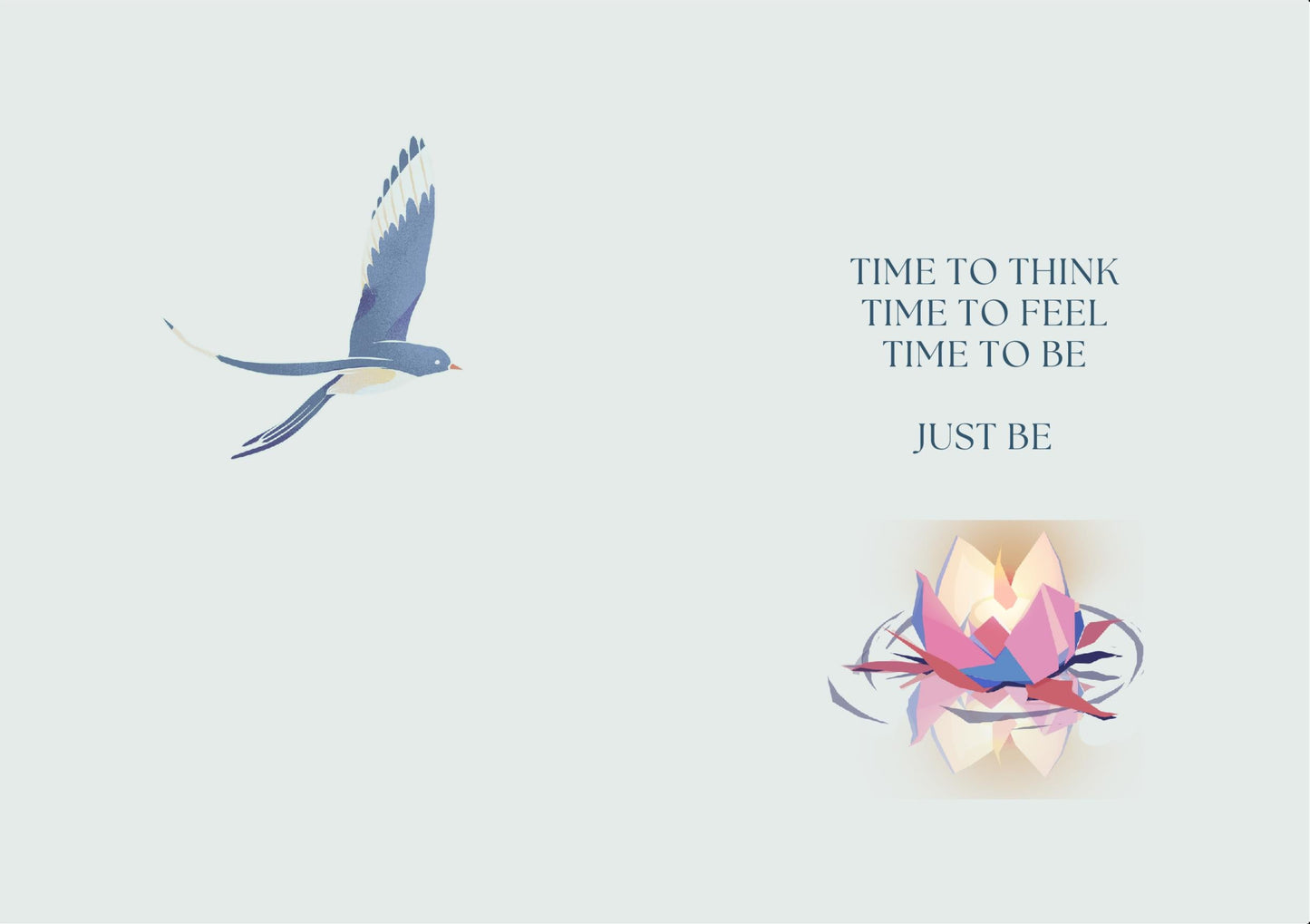 The Dreamer's Bookshop "Grant Yourself Time" Sympathy Card - The Dreamer's Bookshop.