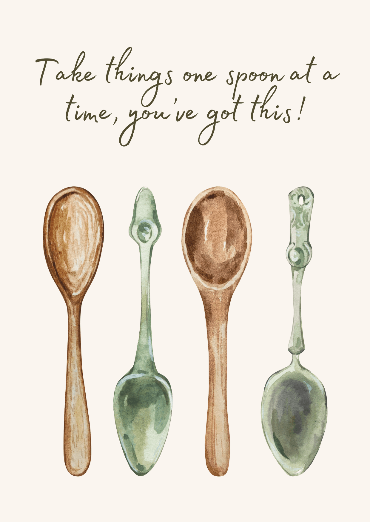 The Dreamer's Bookshop Chronic Illness "Take Things" Art Print Card - The Dreamer's Bookshop.