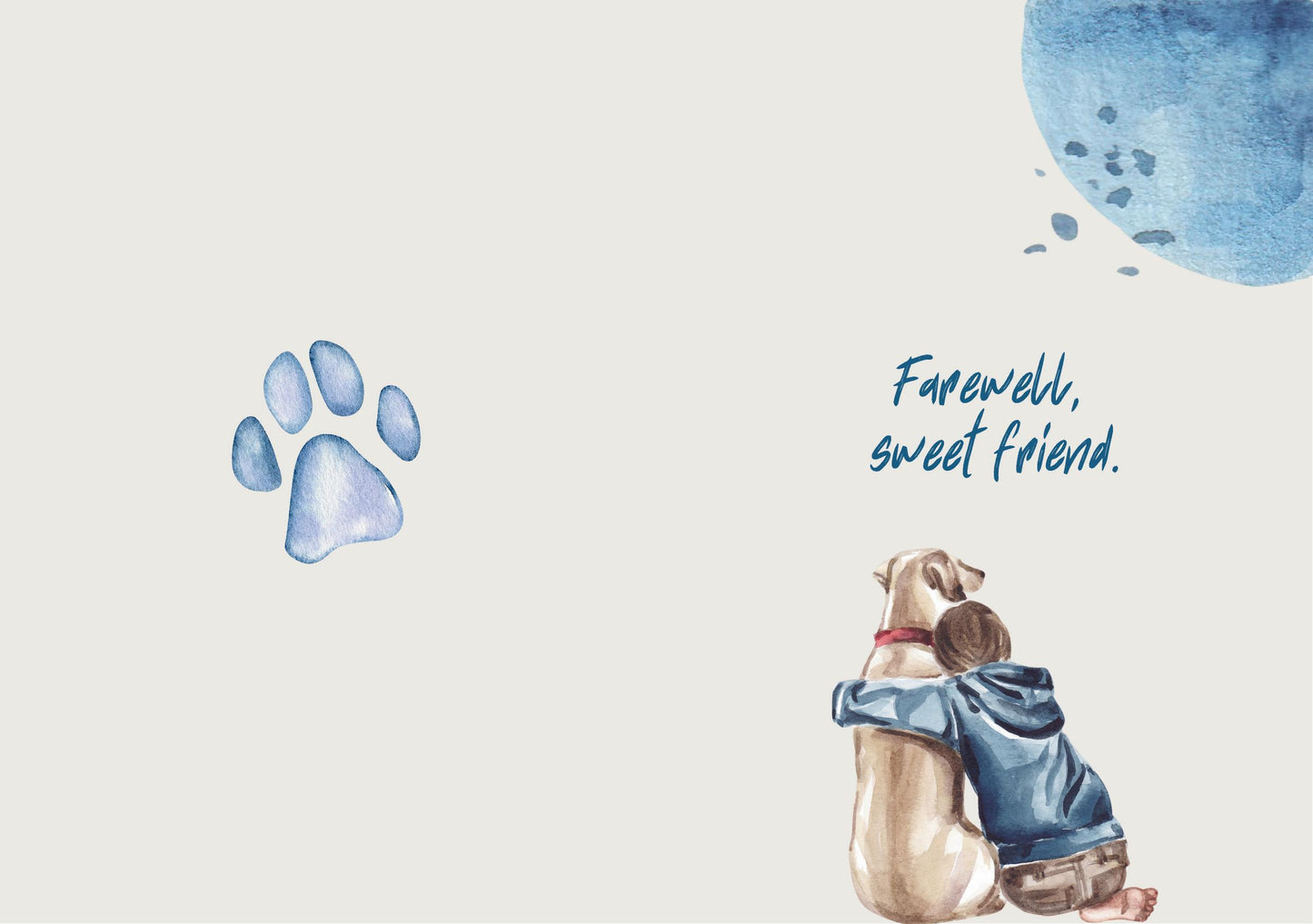 The Dreamer's Bookshop "Goodbye Dog" Sympathy Card - The Dreamer's Bookshop.