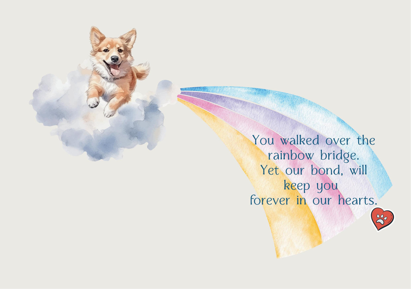 The Dreamer's Bookshop "Goodbye Dog" Sympathy Card - The Dreamer's Bookshop.